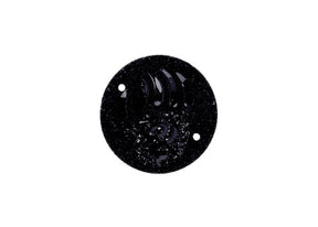 DZ8813-10: Sew-On Resin Sparkle Bear Paw 25mm Black - 10PPK
