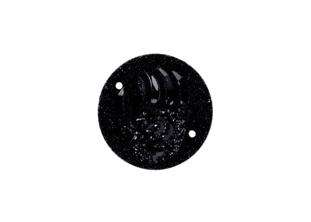 DZ8813-10: Sew-On Resin Sparkle Bear Paw 25mm Black - 10PPK