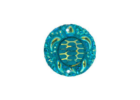 DZ8814-06: Sew-On Resin Sparkle Turtle 25mm Blue AB - 10PPK