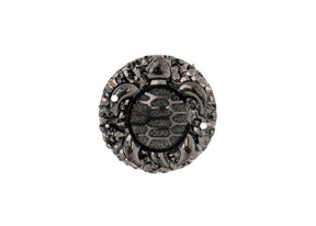DZ8814-09: Sew-On Resin Sparkle Turtle 25mm Gunmetal - 10PPK