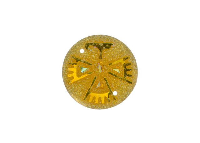 DZ8815-04: Sew-On Resin Sparkle Eagle 25mm Yellow AB - 10PPK