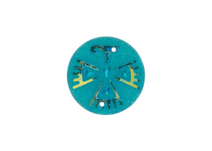 DZ8815-06: Sew-On Resin Sparkle Eagle 25mm Blue AB - 10PPK
