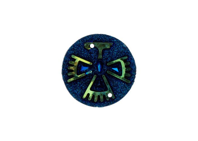 DZ8815-07: Sew-On Resin Sparkle Eagle 25mm Black AB - 10PPK