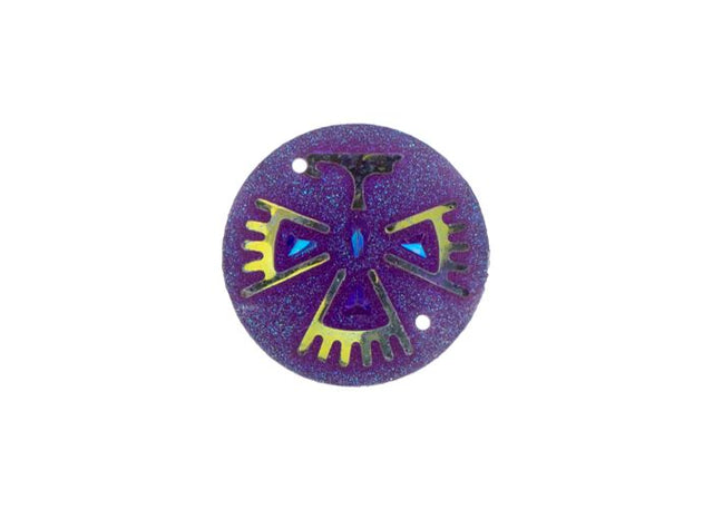 DZ8815-08: Sew-On Resin Sparkle Eagle 25mm Purple AB - 10PPK