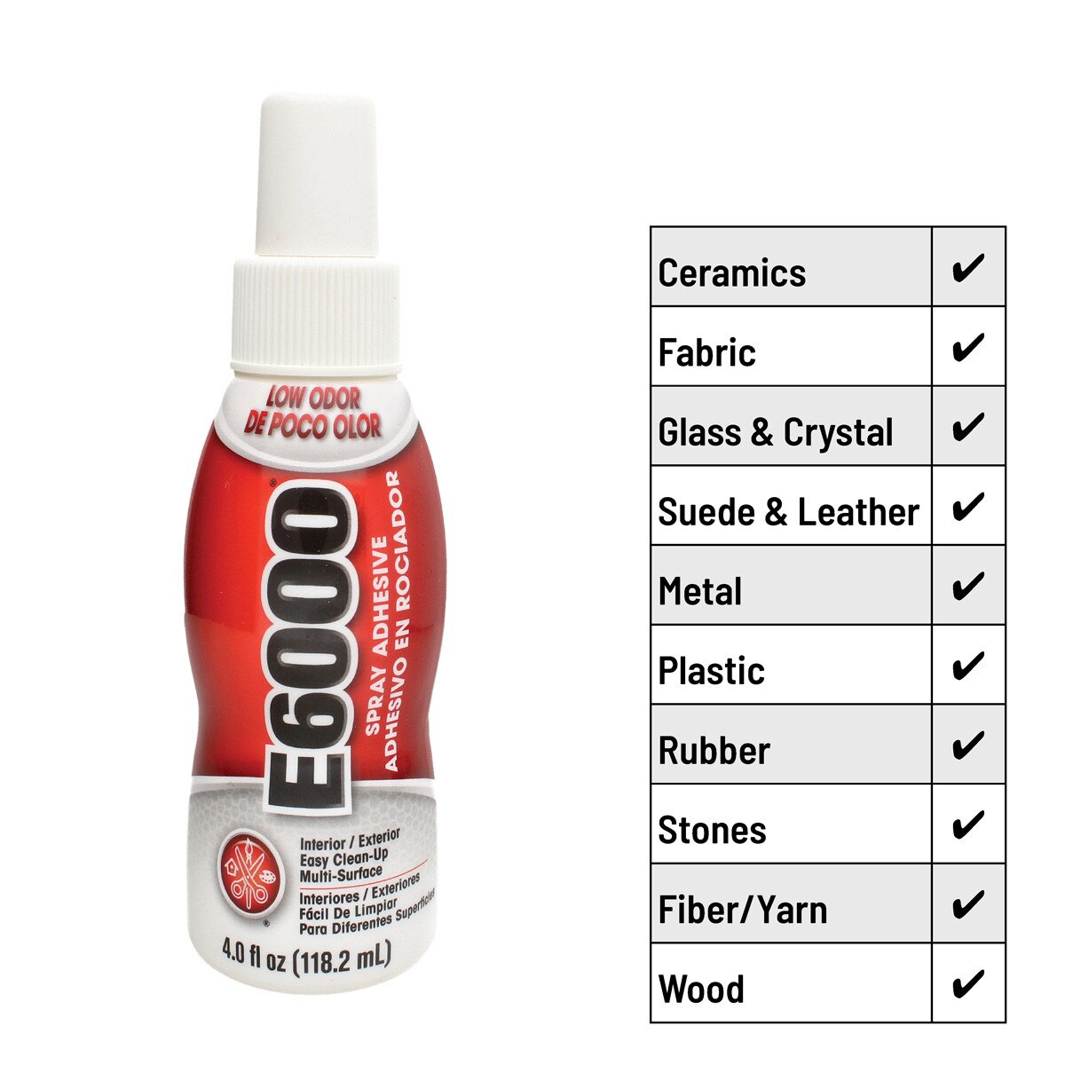 E6000-SPRAY: E6000 SPRAY ADHESIVE 4.0 FL OZ