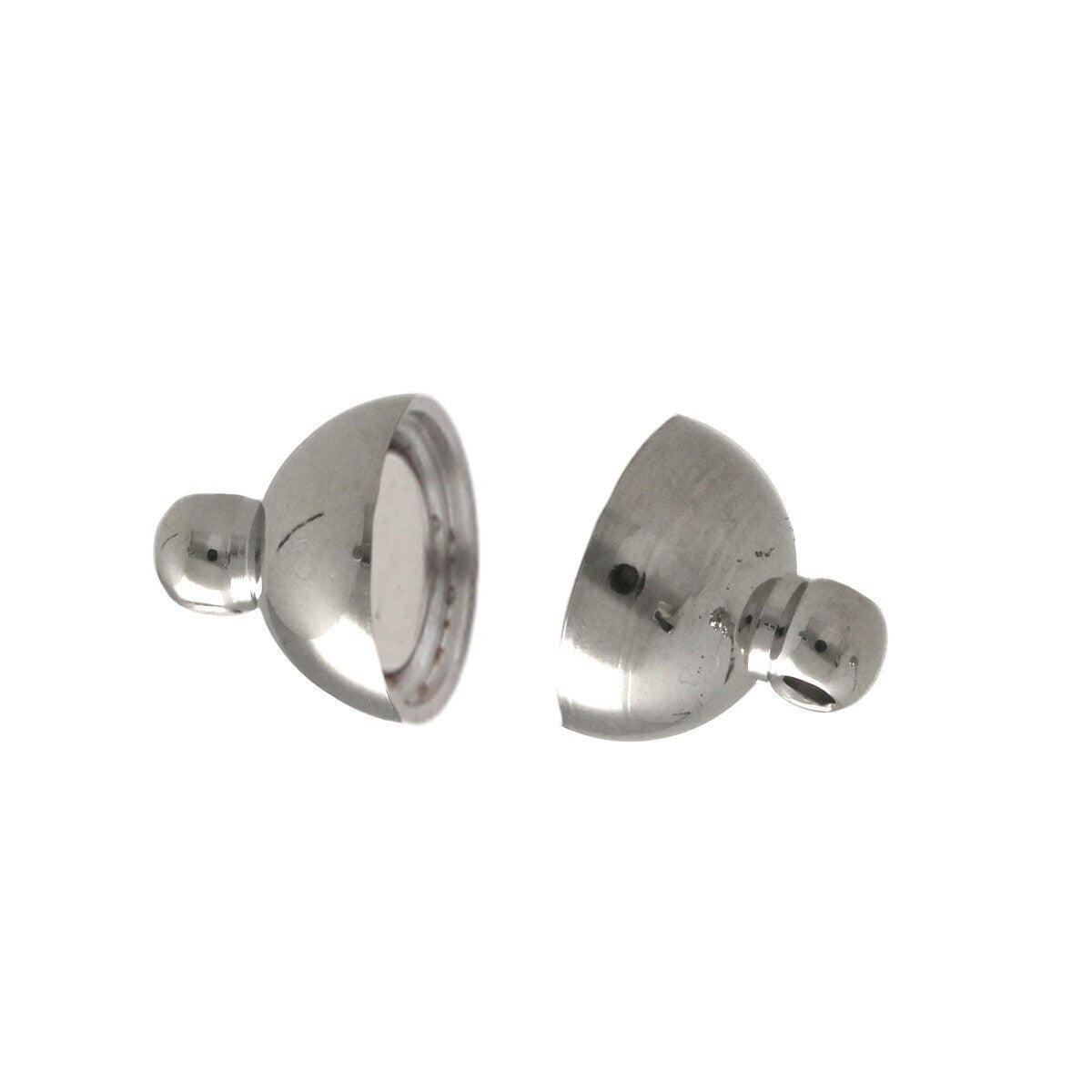 FI147-MC012: STAINLESS MAGNETIC BALL CLASP W/LOOP 8MM - 1 Set