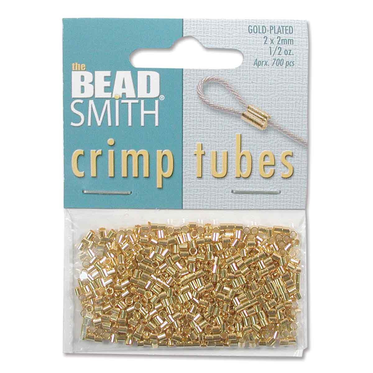 FI163-GBULK: Crimp Tube GOLD Plate 2mm - .5OZ
