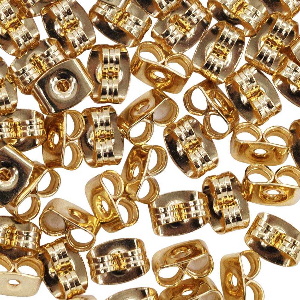 FI20-2G: Earring Back Earring Clutch Gold NF - 50PR