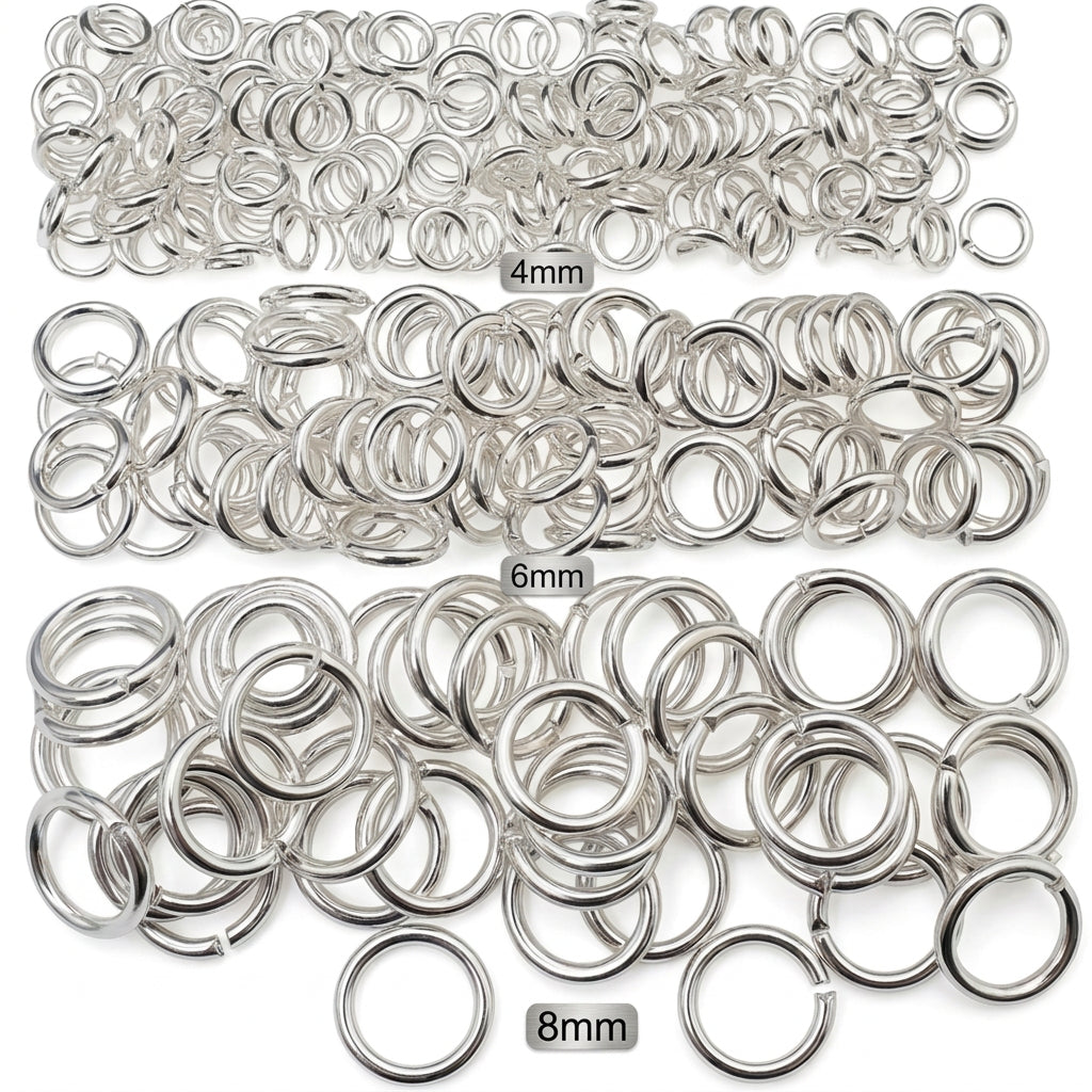 FI200-SMX: Jump Ring NF Silver 4mm/6mm/8mm Mix 252PPK