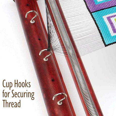 FI418-BLW12: Bead Loom - Extra Wide 12.5x13x3 Inches - Wood