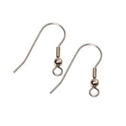 FI46-SUS: Earwire French Ball & Coil USA Surgical Steel - 6PR