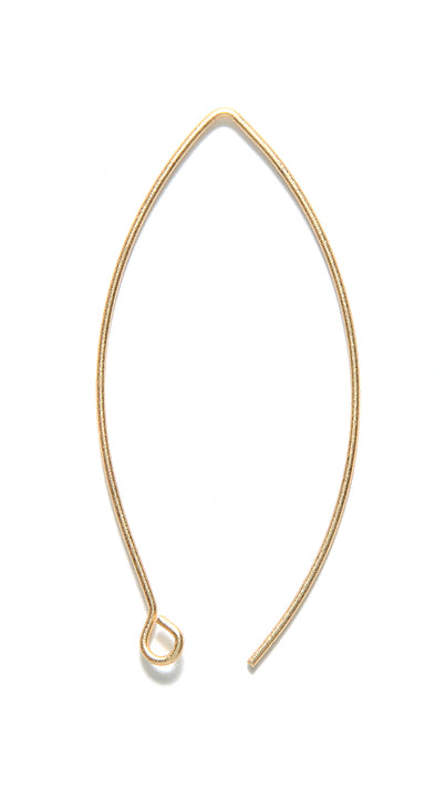 FI5011-HGR: Earwire V Shape 14x44mm Satin Gold 3PR
