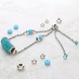 FI999-009MX: Silicone Stopper Beads/Slide on Clasp Asst 30PPK