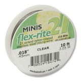FI999-950KIT: Crimp Tube 2x2mm 125PCx4 Color + .018 Beading Wire 21STR 10FT