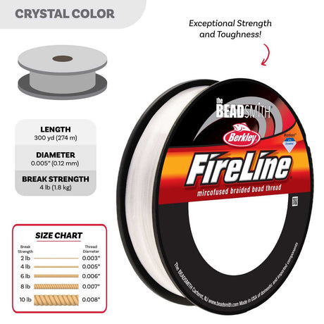 60TN112-300: Fireline Thread Clear 300yd .005in 4lb
