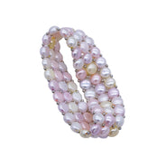 FPB1295-14: Multi Strand 8mm Bracelet w/ Metal Accent Beads