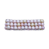 FPB1295-14: Multi Strand 8mm Bracelet w/ Metal Accent Beads