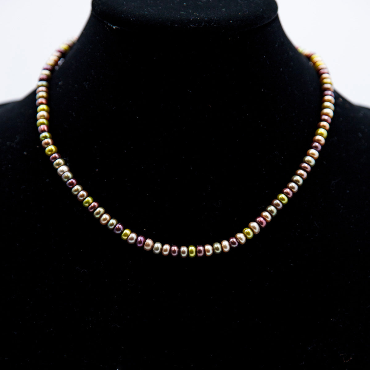 FPN1995-01: Pearl Necklace 5-6mm Rondelle Mix 18"