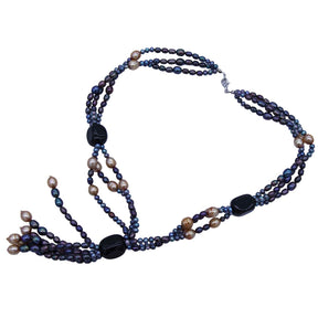 FPN1995-12:  Medusa Multi Strand 20" Necklace W/ Clasp