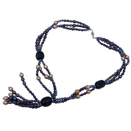 FPN1995-12:  Medusa Multi Strand 20" Necklace W/ Clasp