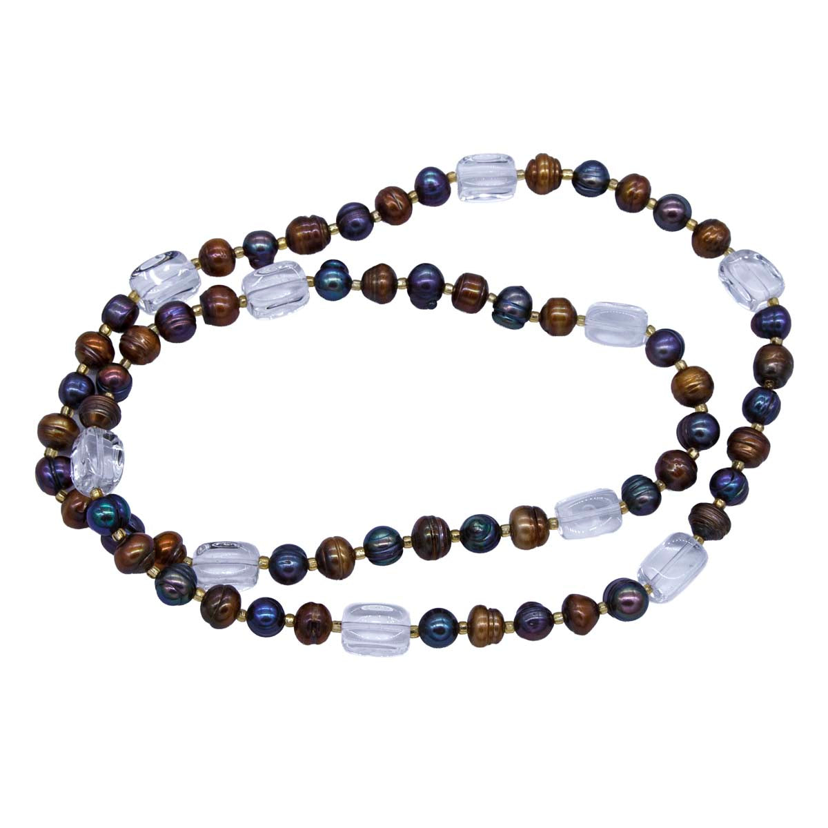 FPN2195-02: Pearl Necklace Dyed 7-6mm 30" No Clasp