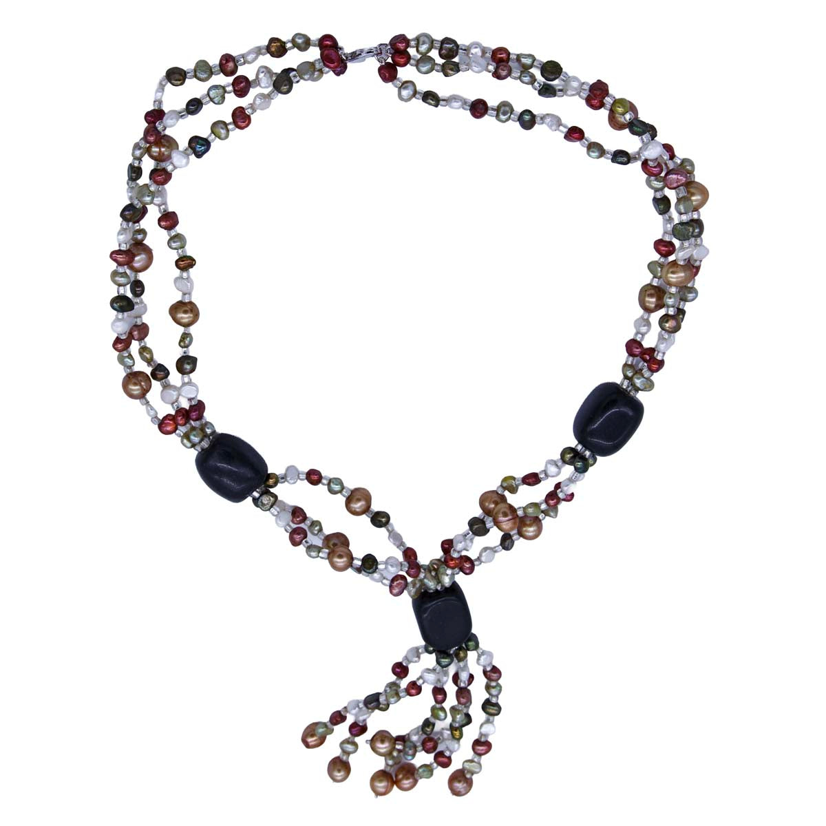 FPN2195-03: Pearl Necklace Dyed 7-6mm 30" No Clasp