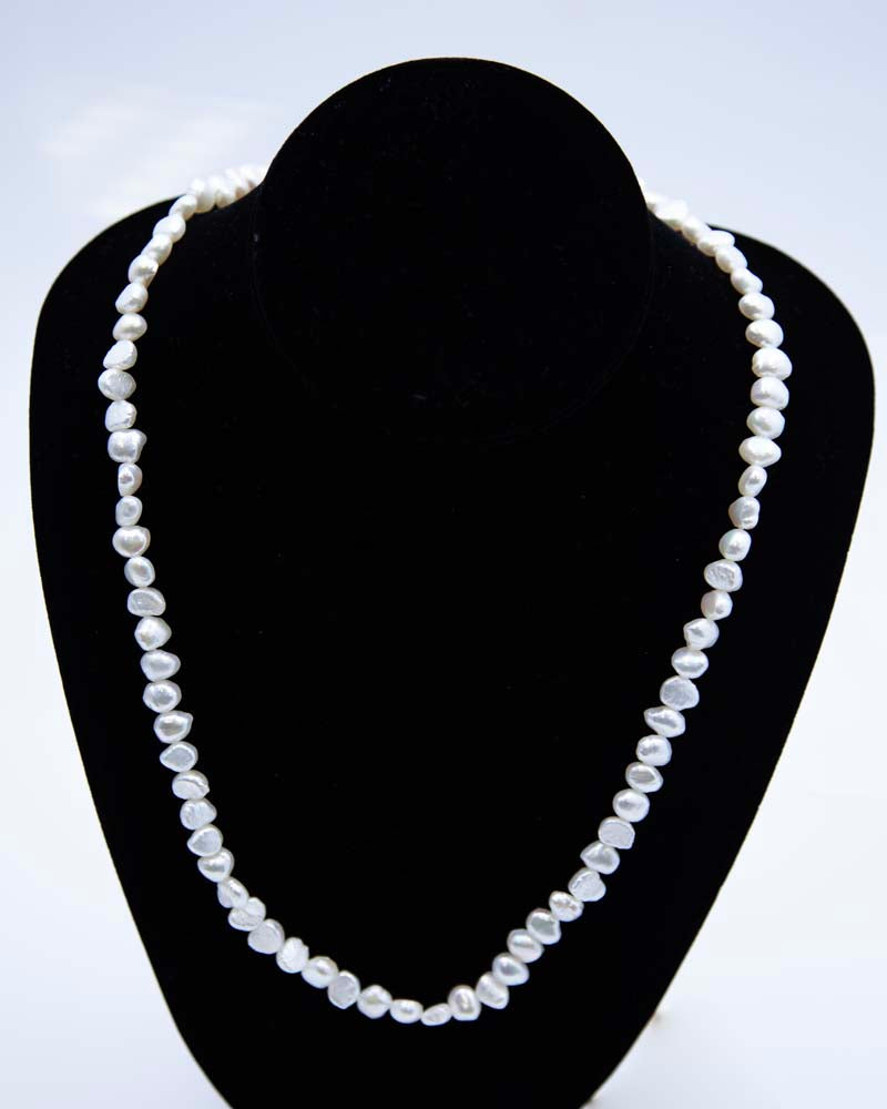 FPN2695-2: Pearl Necklace Flat Back 23-24 Inch