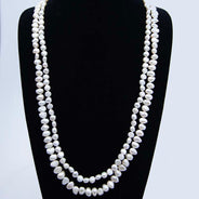 FPN3295-2: Necklace Pearl 34" Knotted