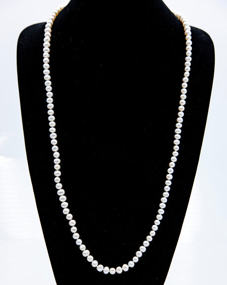FPN3495-1: Pearl Necklace Potato 32-34" No Clasp