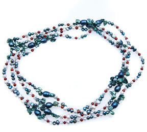 FPN3995-12: Pearl Necklace Festive Garland 72" Rope No Clasp