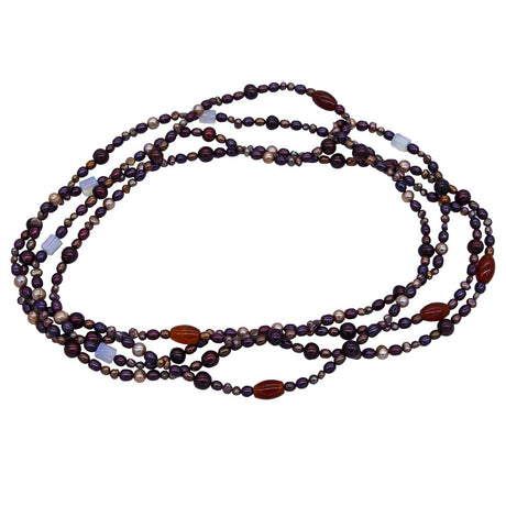 FPN3995-33: Blackberry Bronze Pearl Necklace No Clasp 100"