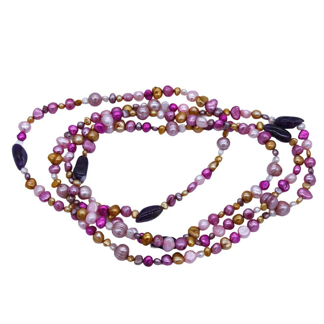 FPN3995-37: Sparkling Soirée Pearl Necklace 50" No Clasp