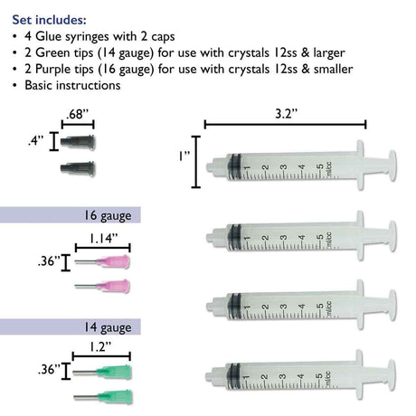 TL104-E: Glue Syringe For E6000 4 Piece Set -