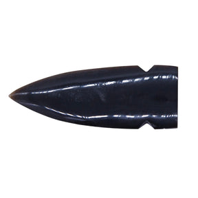 HR293-75B: Black Horn Spear Head 25x75mm 3 Inch 1 Piece