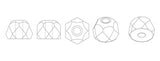 6HL112: Czech White FC Hill Bead 6mm - 50 Pc Bag