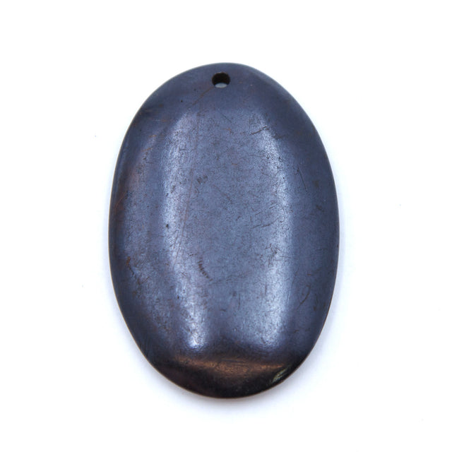 IN118-5B3: Bone Dark Brown Oval Tab 30x46mm Average 6 Pieces