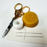 KT101-STITCH: Stitching Bundle Size D Thread, #10 Needle, Scissor & Wax