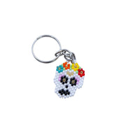 KY007: Beaded Sugar Skull Keychain