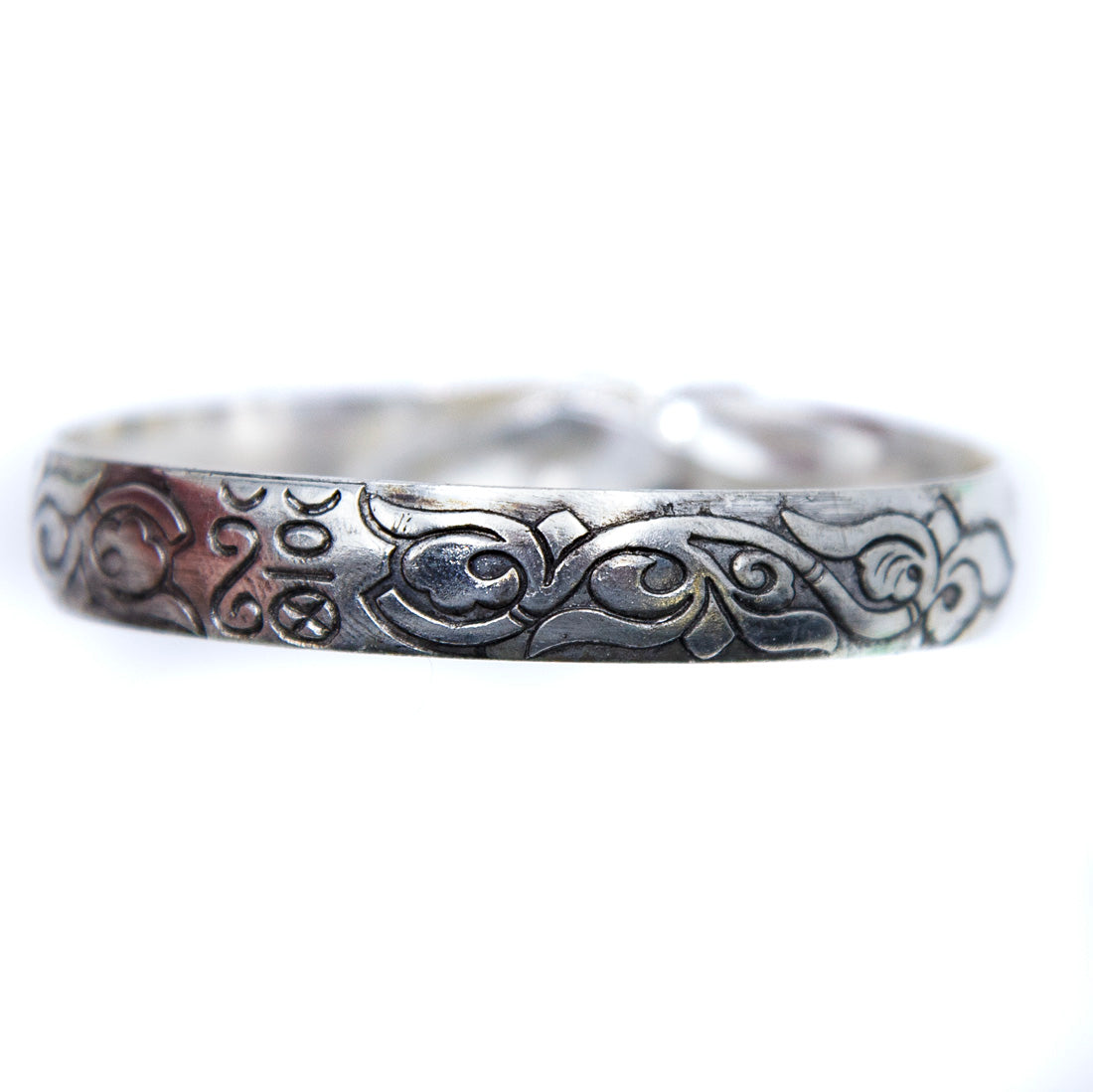 ME1-15: Metal Bracelet Vine Design Silver - 1PC