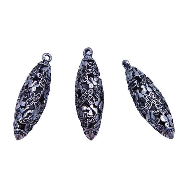 ME4172-S2: PNDNT Butterfly Design Silver 12x37mm-3PC