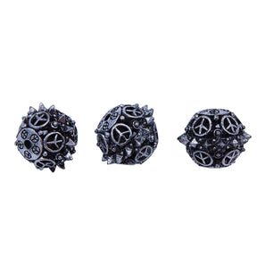ME4173-S4: Bead Peace Sign/spikes Silver 14x17mm-3PC