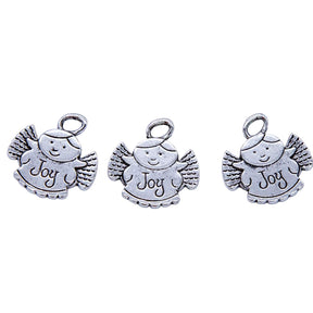 ME4320-S: CHARM Baby Angel w/ Joy Silver 25x25mm-3PC
