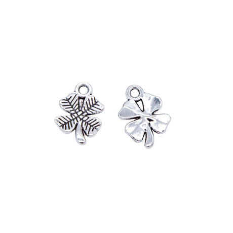 ME5001-S: Four Leaf Clover Pendant Silver 10x14 mm 5pc