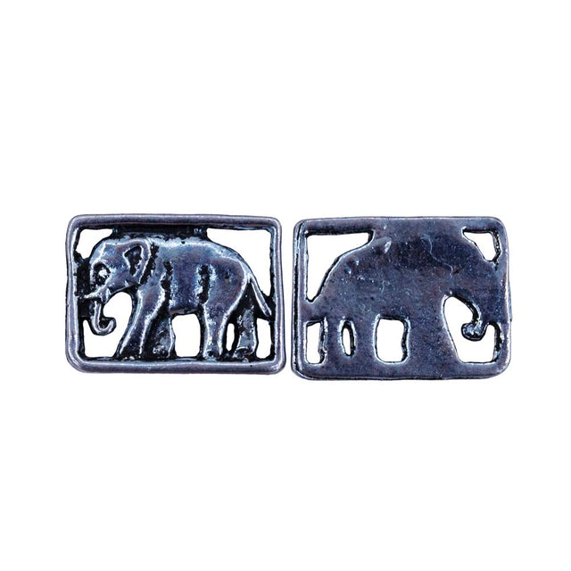 ME6330-S: Metal Elephant Link Silver 12x16mm-5PC