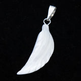 MP466: MOP Feather Charm 8x27mm - 1EA