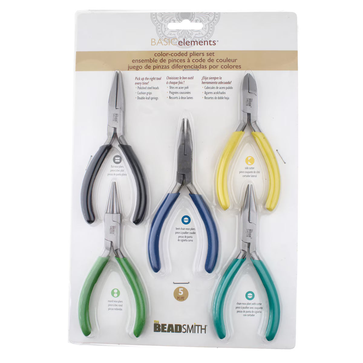 MS150-5: 5 Piece Economy Plier Set Cushion Grips