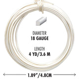 NTW18SQ-SL: TARN RESIST MEDIUM TMPR 18G SQUARE-SILVER CLR-4YD/SPL