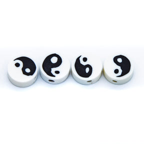 PC-YY: Polymer Clay Ying Yang 10mm - 50PPK