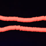 PC933-6: Polymer Clay Heishi Bright Orange 6mm