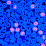 PL200-12: Acrylic Alphabet White/Multi Disc 4x7mm 200Pcs